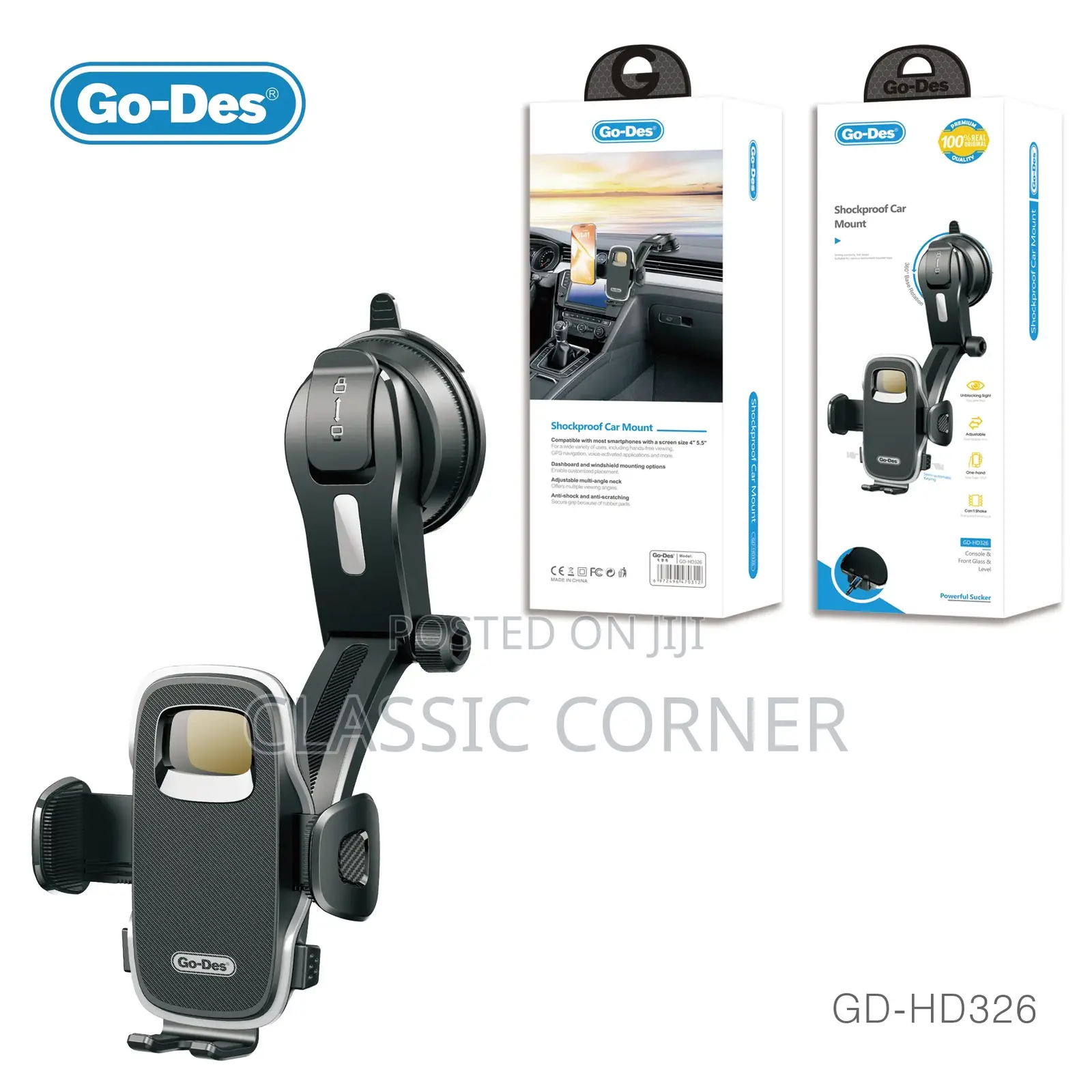 Go-Des Shock Proof Car Mount