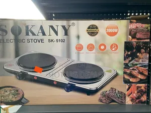 Sokany 2 Solid Electric Double Hotplate Sk 5102  - Silver