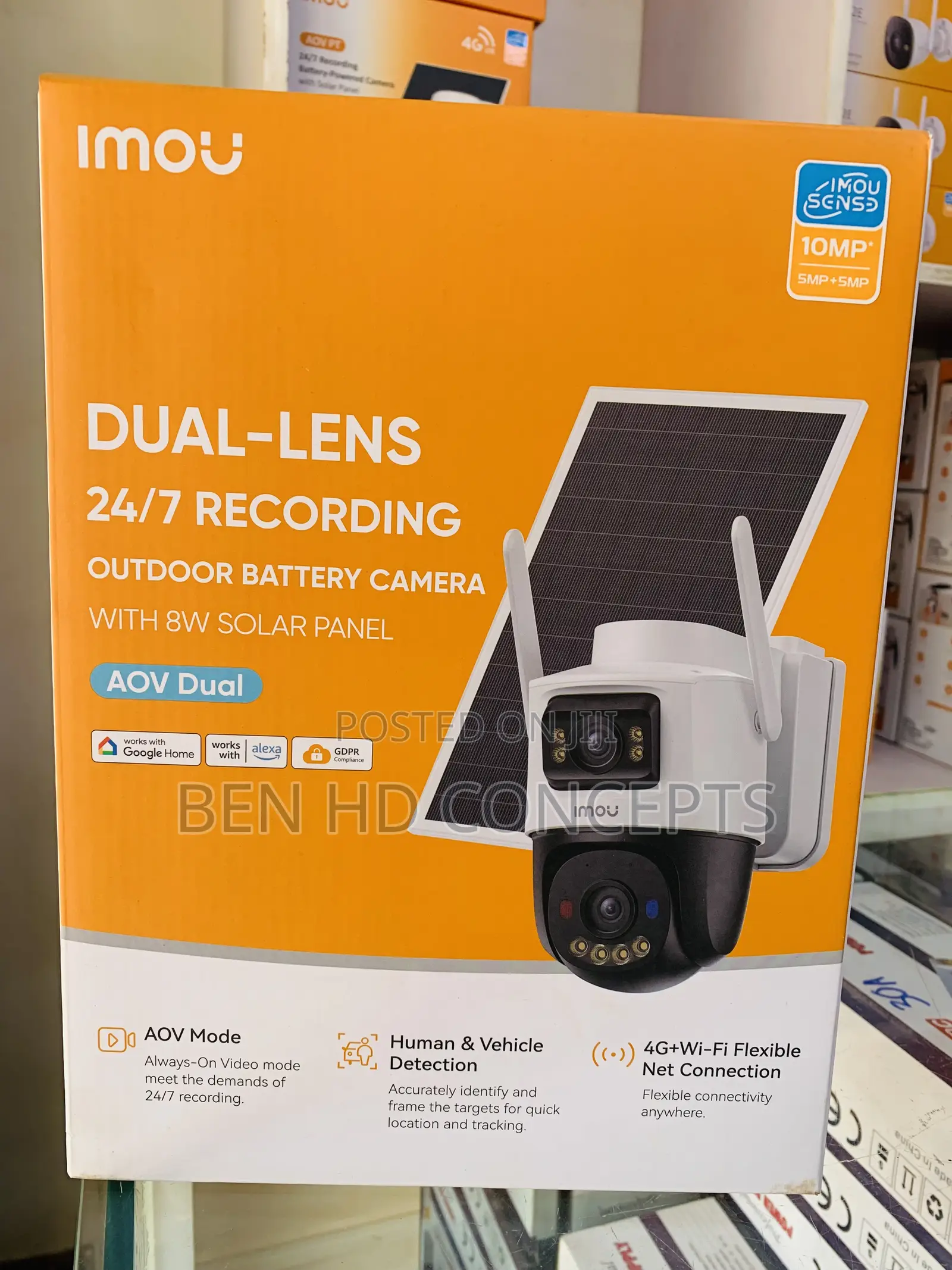 Imou Solar Camera 4g+Wifi Dual Lense 5mp +5mp