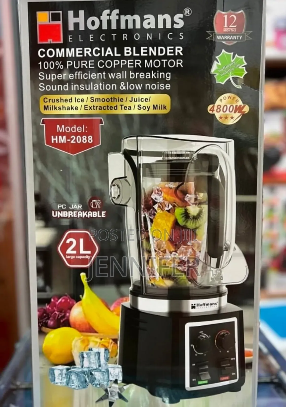 Hoffmans Hm-2088 Silent Commercial Blender.