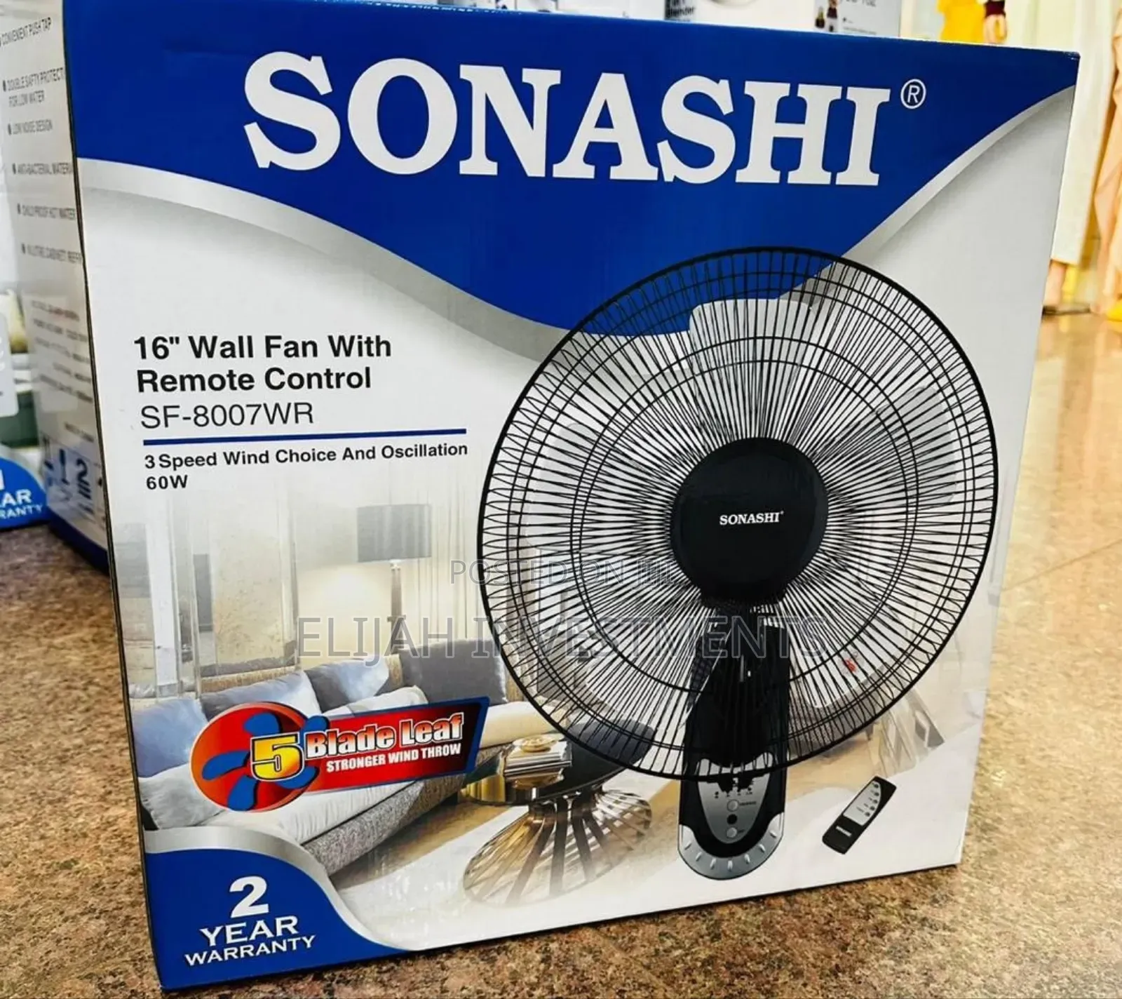 16 Inches Sonashi Wall Fan With Remote Now