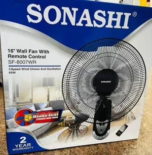16 Inches Sonashi Wall Fan With Remote Now