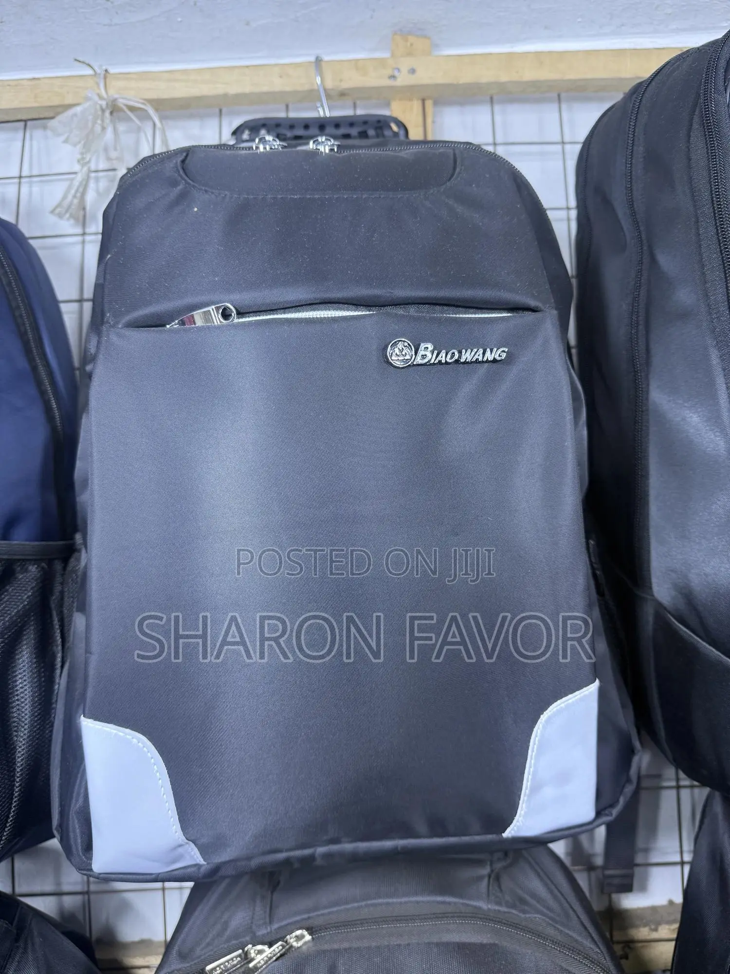 Black And Navy Blue Backpack