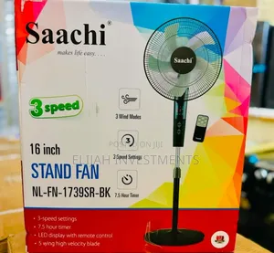 Saachi 16 Inch Stand Fan (Model Nl-Fn-1739sr-Bk).
