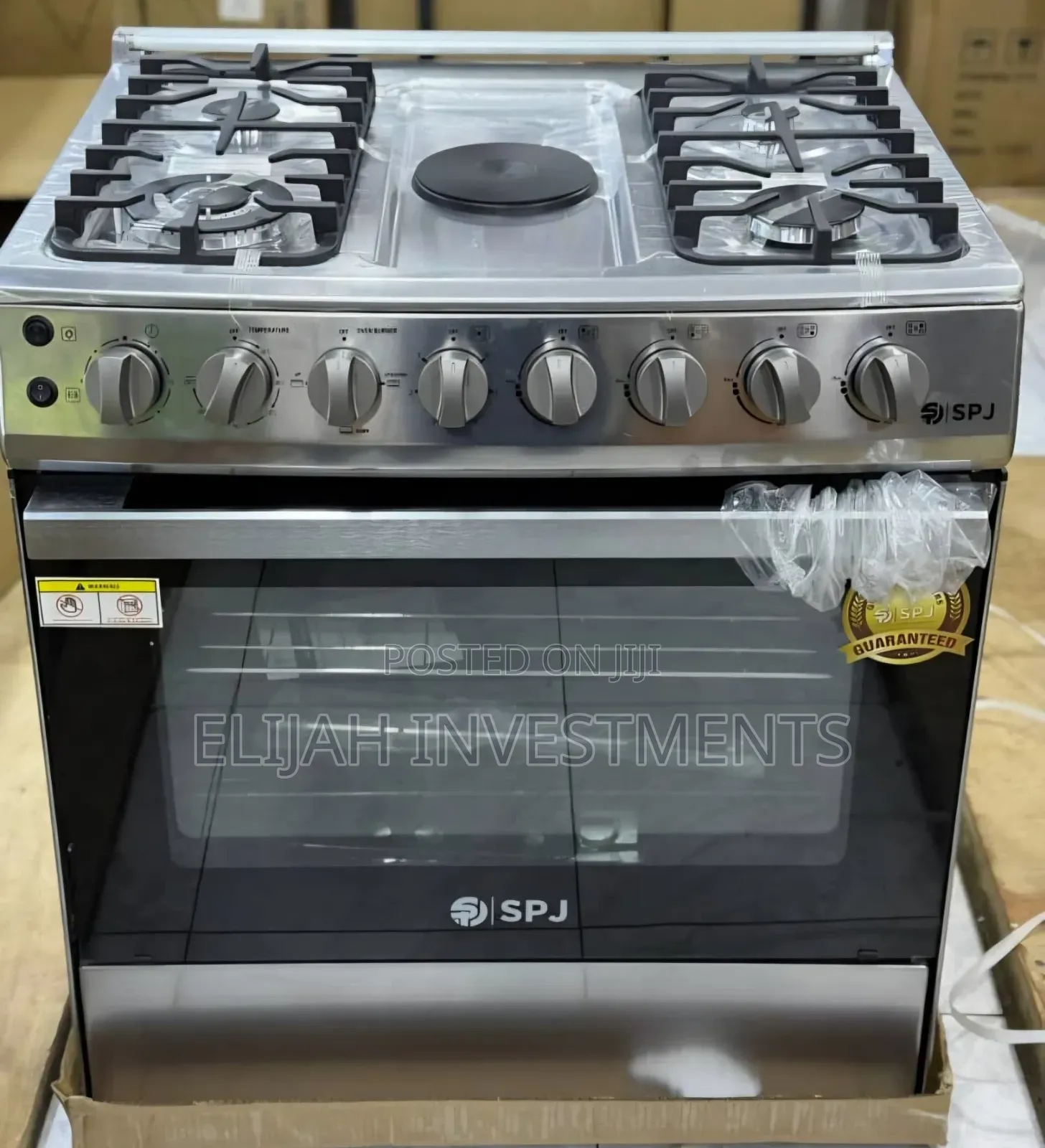 SPJ 80x60cm Premium Cooker With 4 Gas Burners and 1 Electric Plate