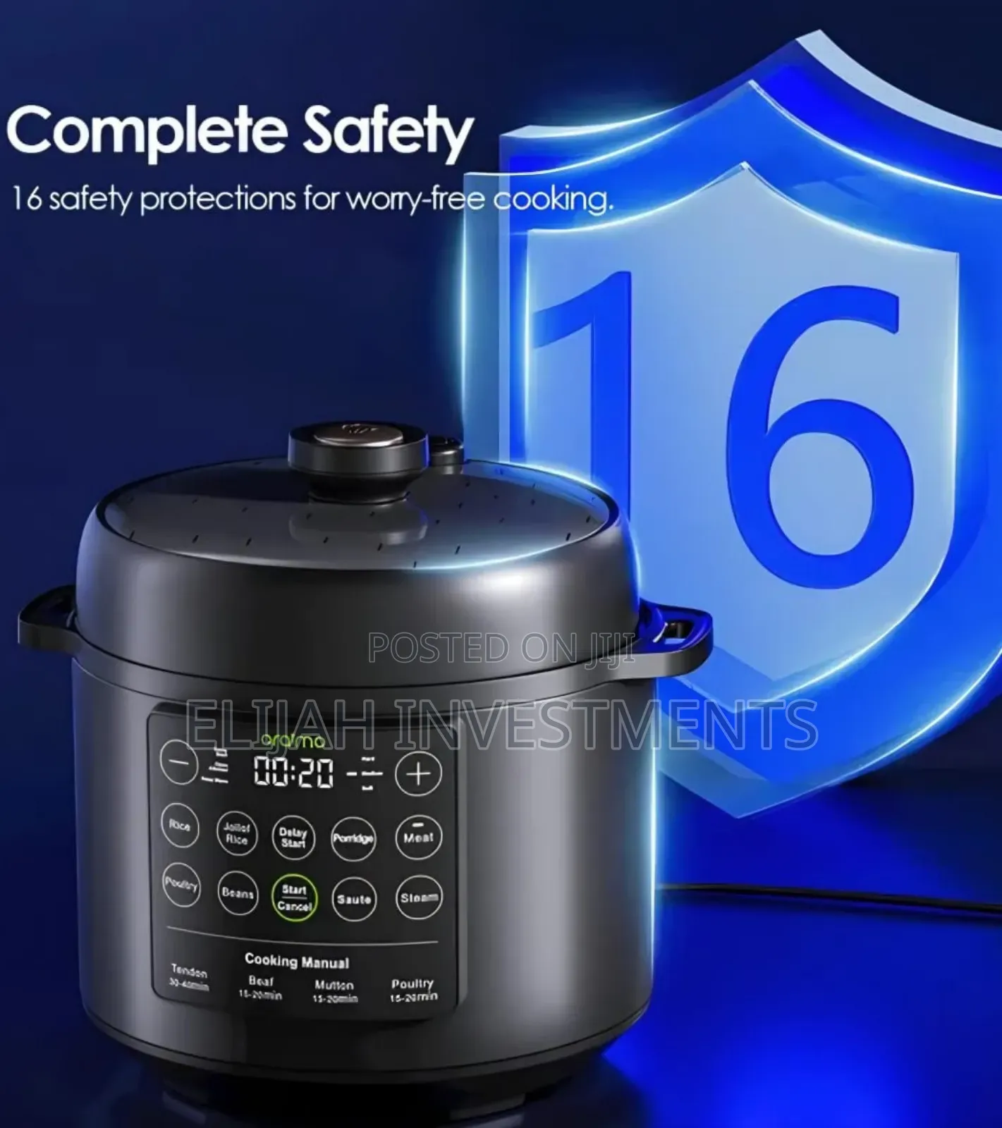 Oraimo Tenderpot Oec-201a Electric Pressure Cooker.