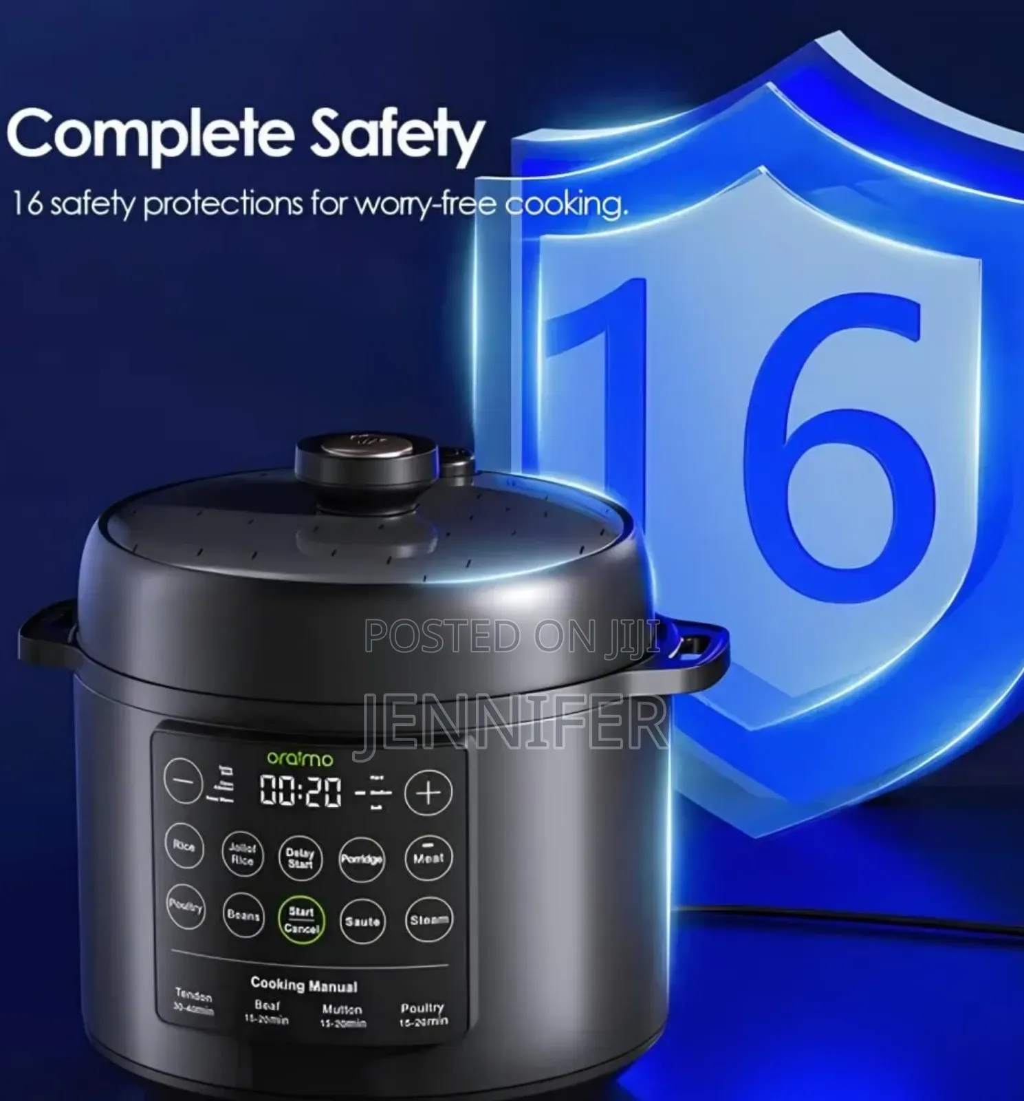 Oraimo Tenderpot Oec-201a Electric Pressure Cooker.