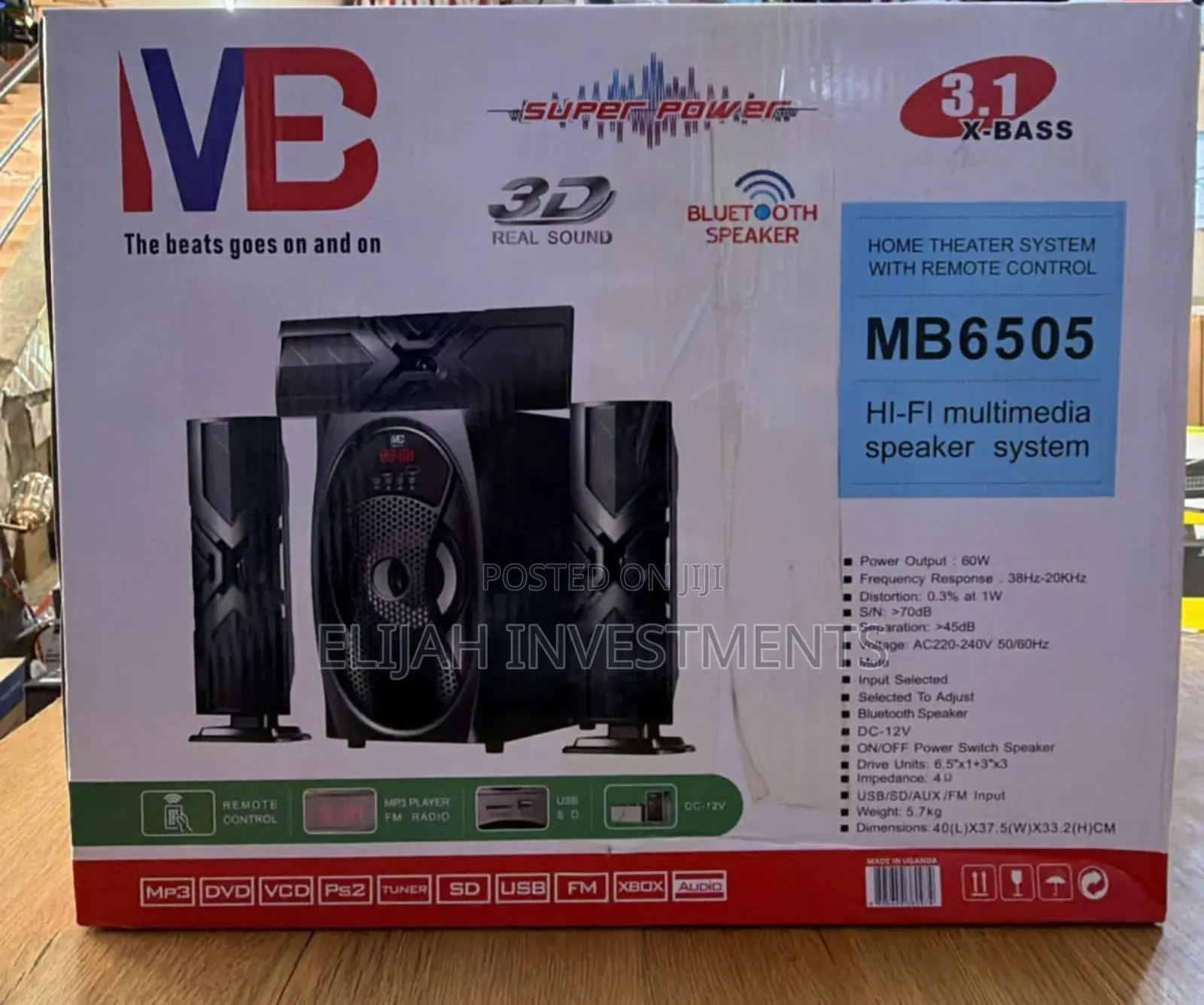 Vb Mb6505 3.1 X-Bass Hi-Fi Multimedia Speaker System