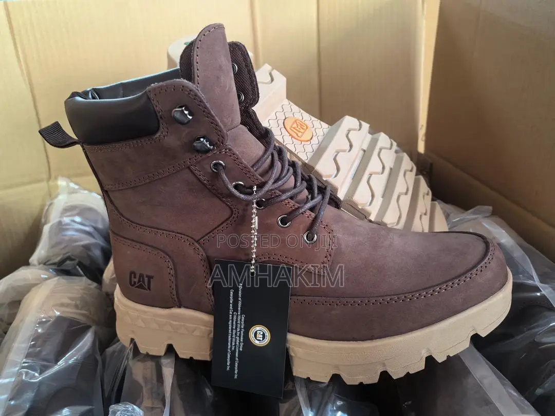 Classic Men Caterpillar Leather Casual Boots In Stock