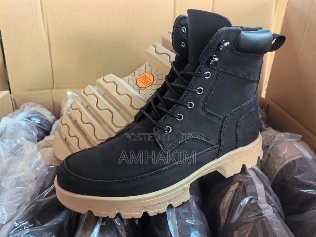 Classic Men Caterpillar Leather Casual Boots In Stock