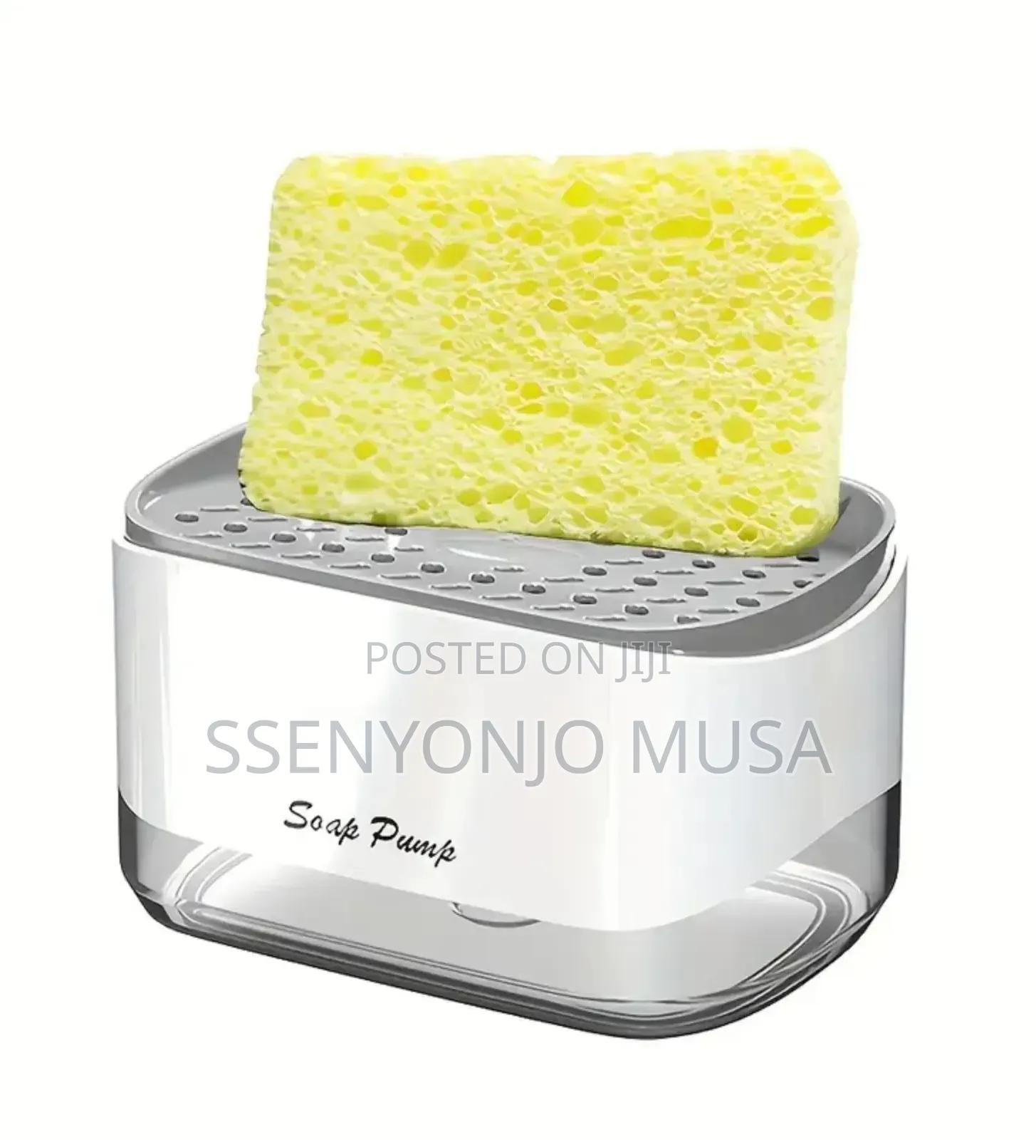 Kitchen Soap Dispenser With Sponge Holder - 12 Oz White