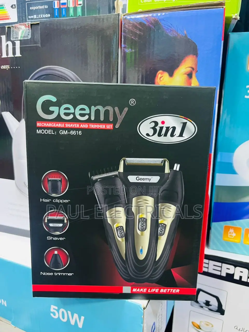 3in1 Geemy Recharable Hair Trimmer and Shaver