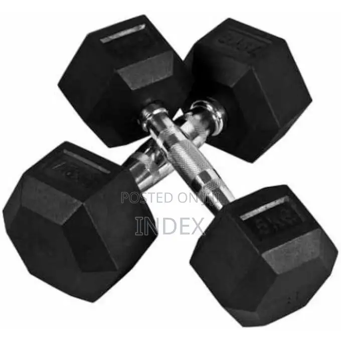 5kg Pair Hex Fitness Dumbells