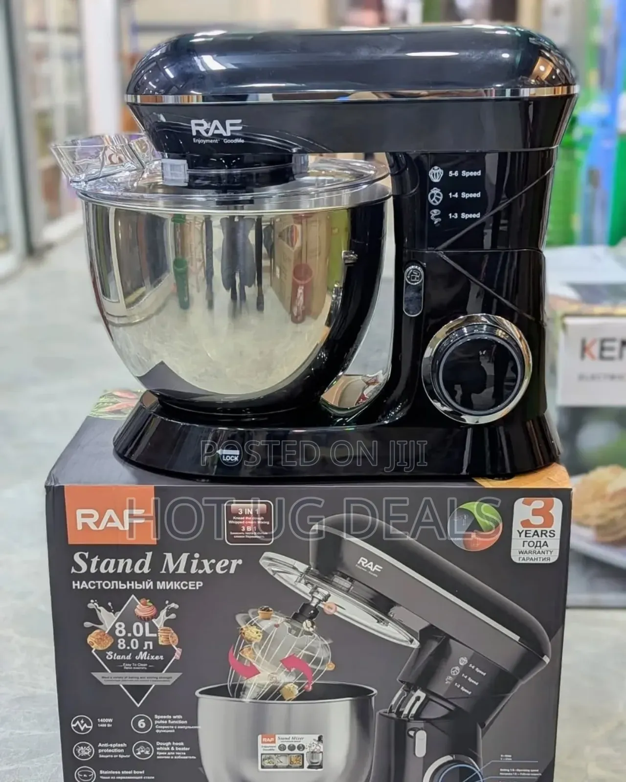 Raf 6-speed Kitchen 8l Electric Stand Mixer Kneading Bread Dough Mixer