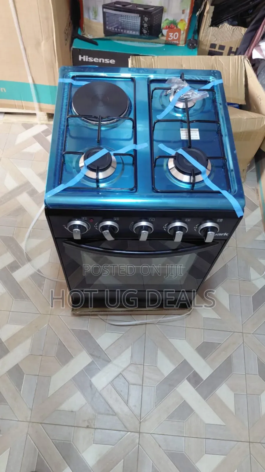 Spark 50x50cm 3 Gas Burner And 1 Electric Hotplate With Gas Cooker