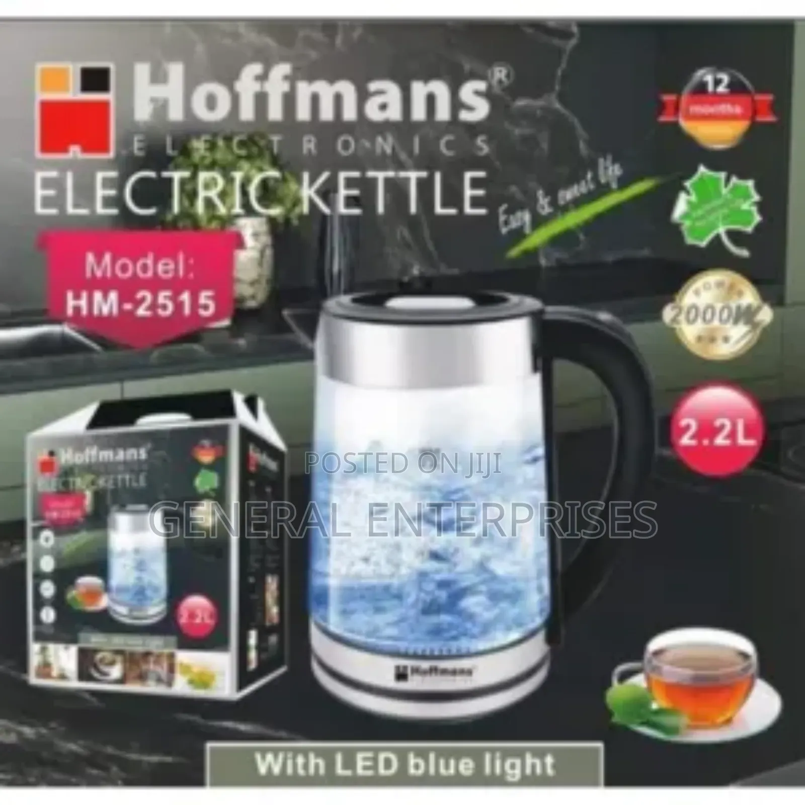 Transparent Electric Kettle Hoffmans