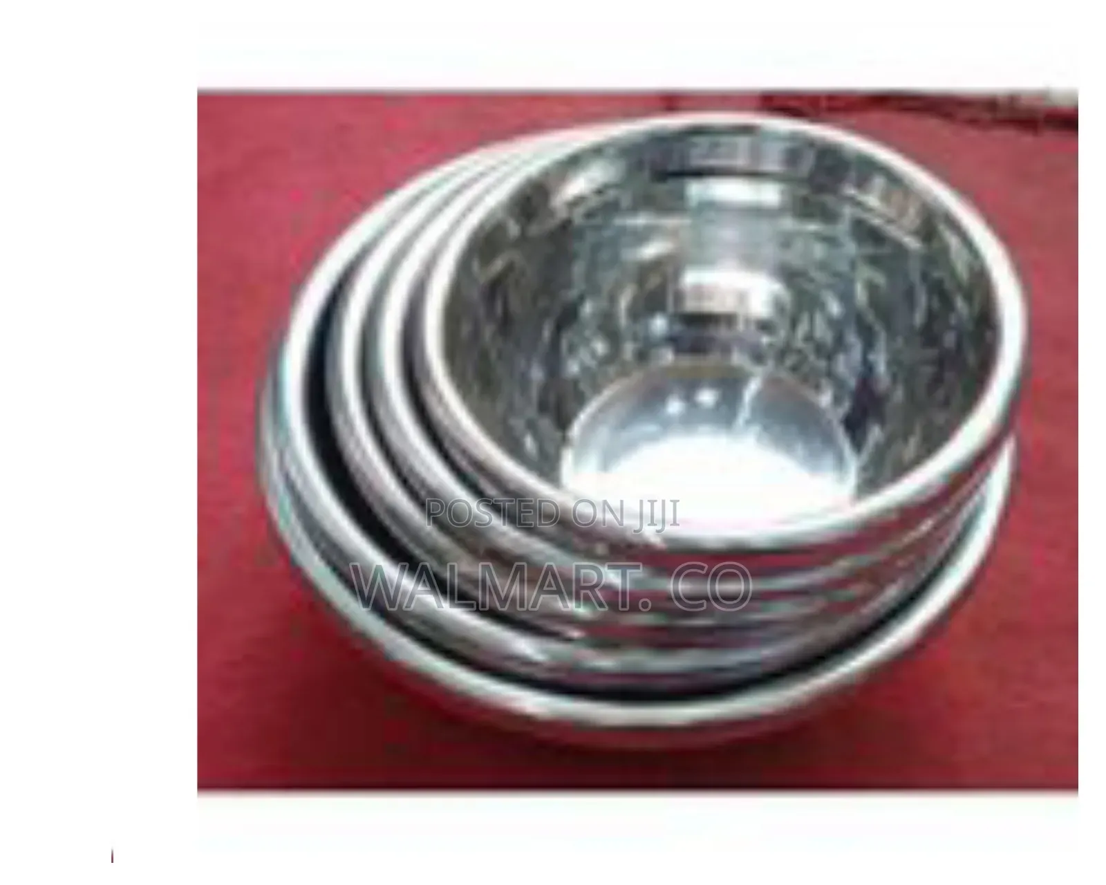 Set of 5 Stainless Steel Salad Bowls