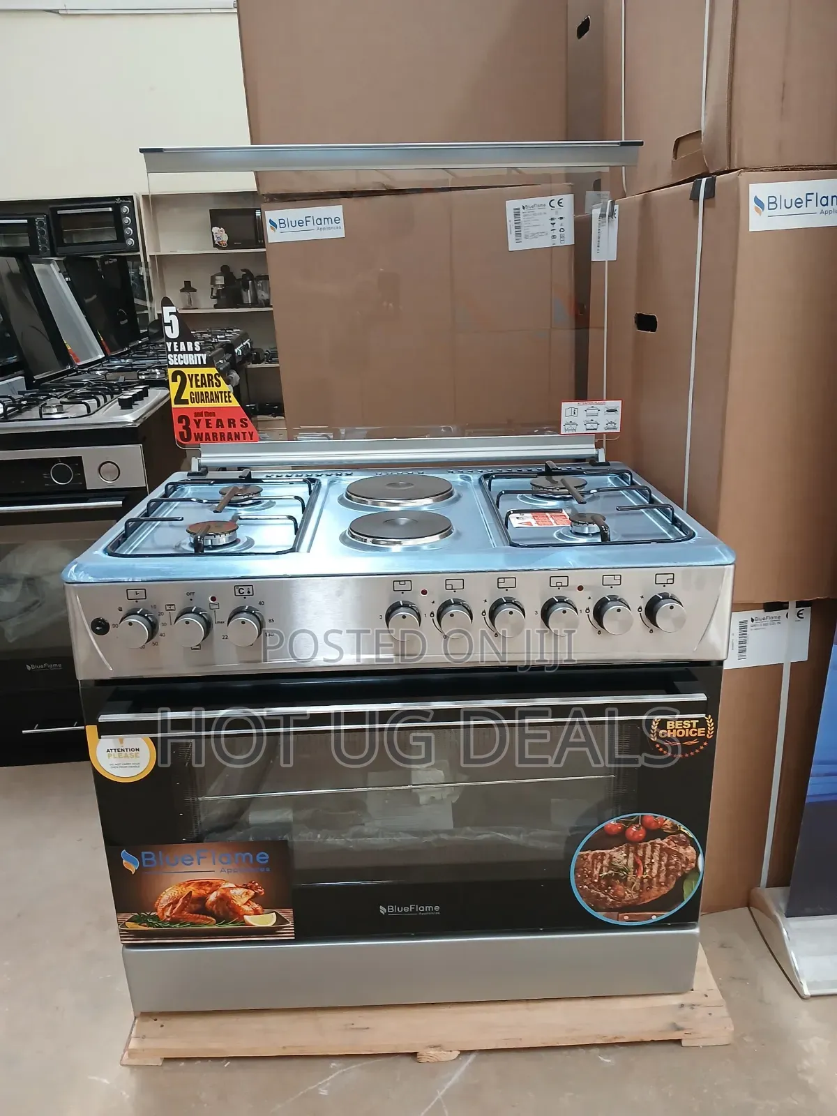Blueflame 90cm*60cm Diamond Cooker 4 Gas Burners And 2 Electric Burner