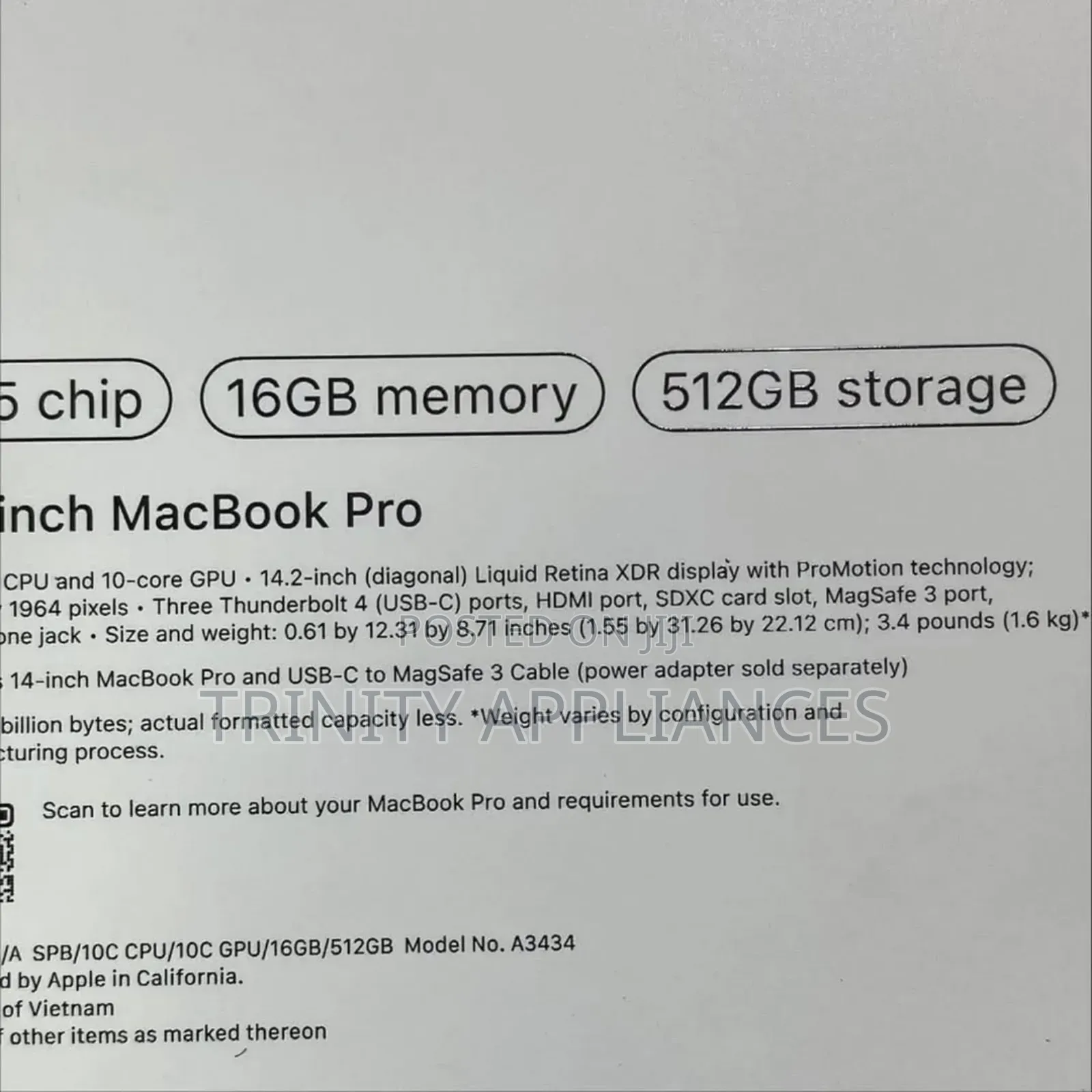 New Laptop Apple MacBook Pro 2025 M5 14-inch 16GB Apple M5 SSD 512GB