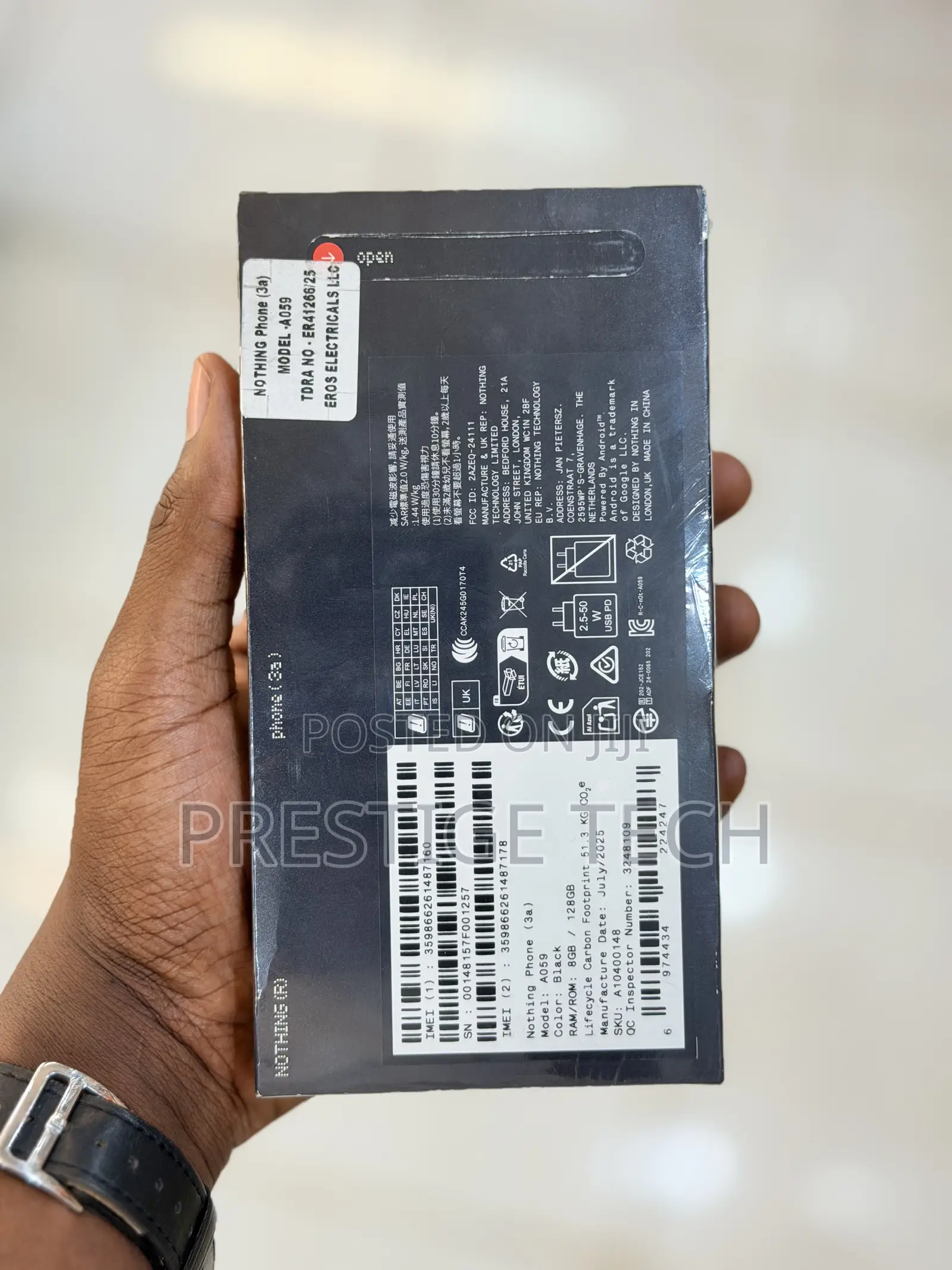 New Nothing Phone 3a 128 GB Black