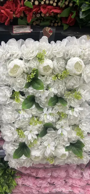 White Flower Artificial Wall Panel 40by60cm