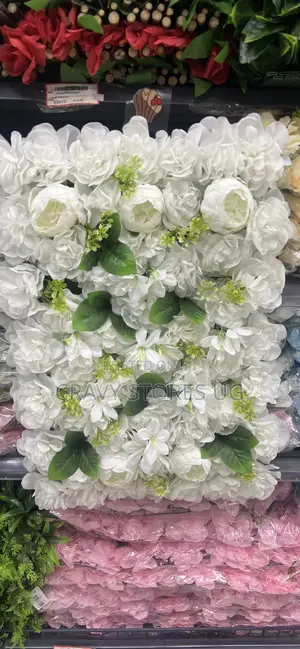 White Flower Artificial Wall Panel 40by60cm
