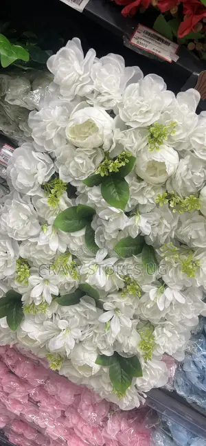 White Flower Artificial Wall Panel 40by60cm