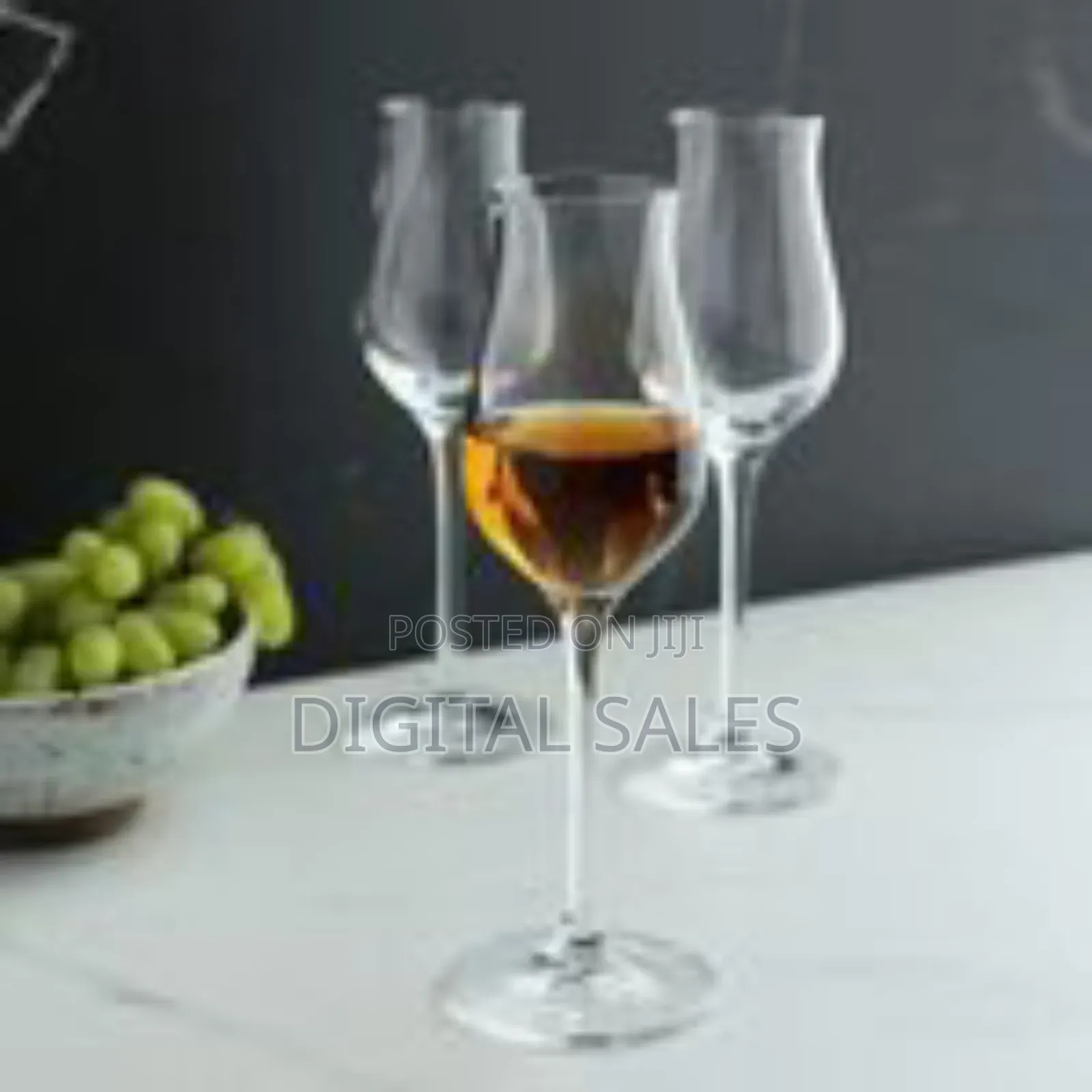 Set of 6 Elegant Stemmed Spirits Tasting Glasses