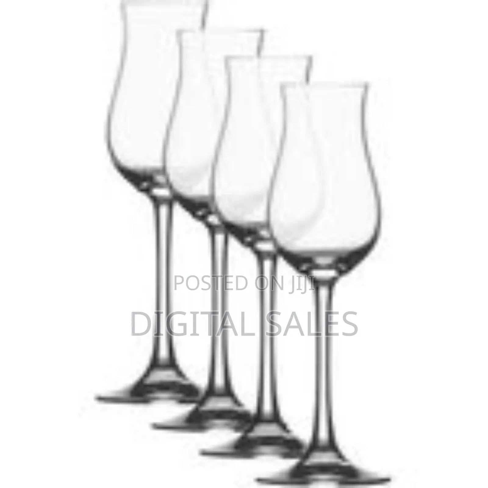 Set of 6 Elegant Stemmed Spirits Tasting Glasses