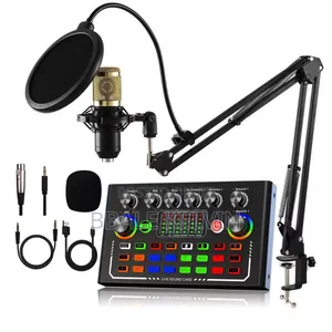 F009 Live Sound Card, Wireless Bluetooth Audio Podcast Mixer