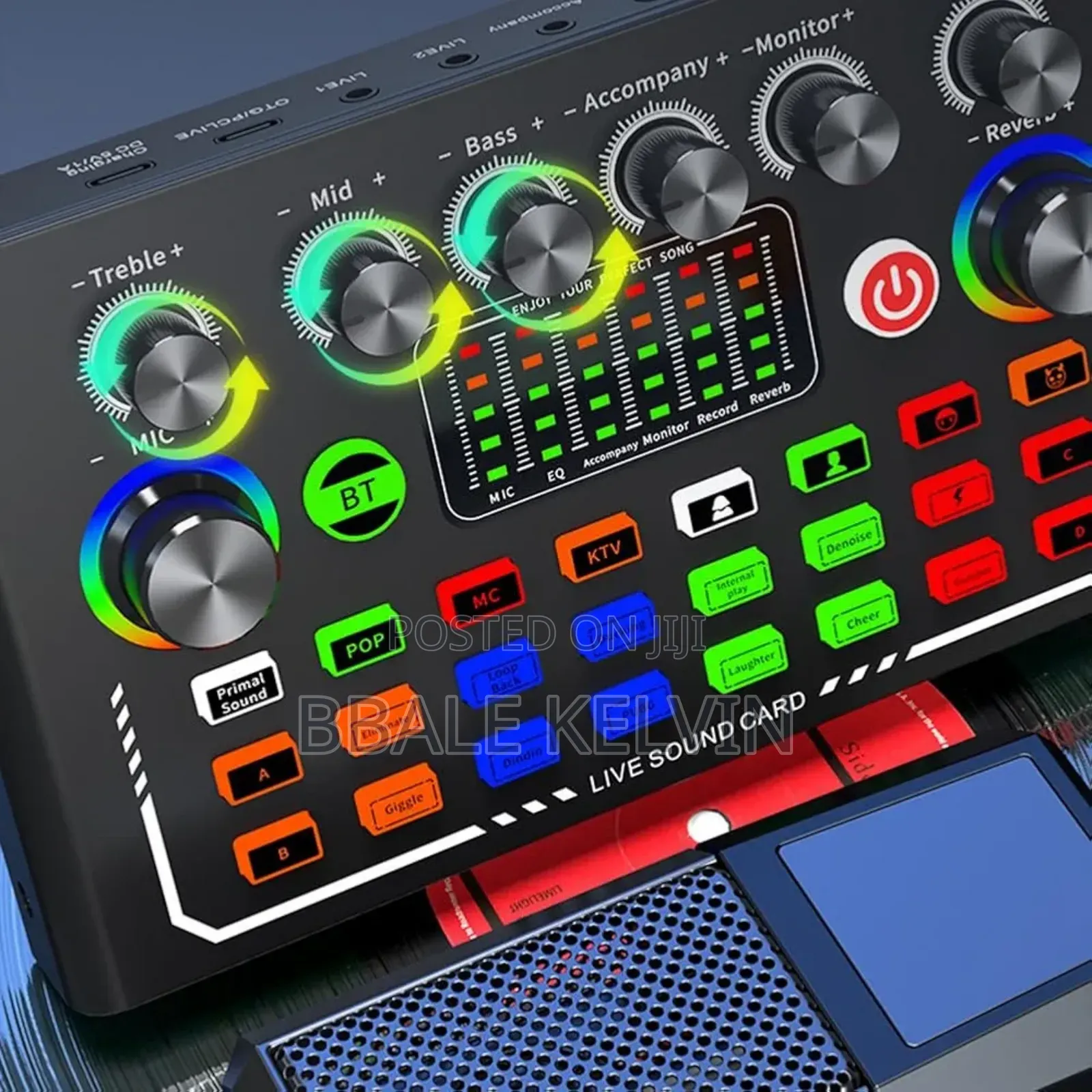 F009 Live Sound Card, Wireless Bluetooth Audio Podcast Mixer