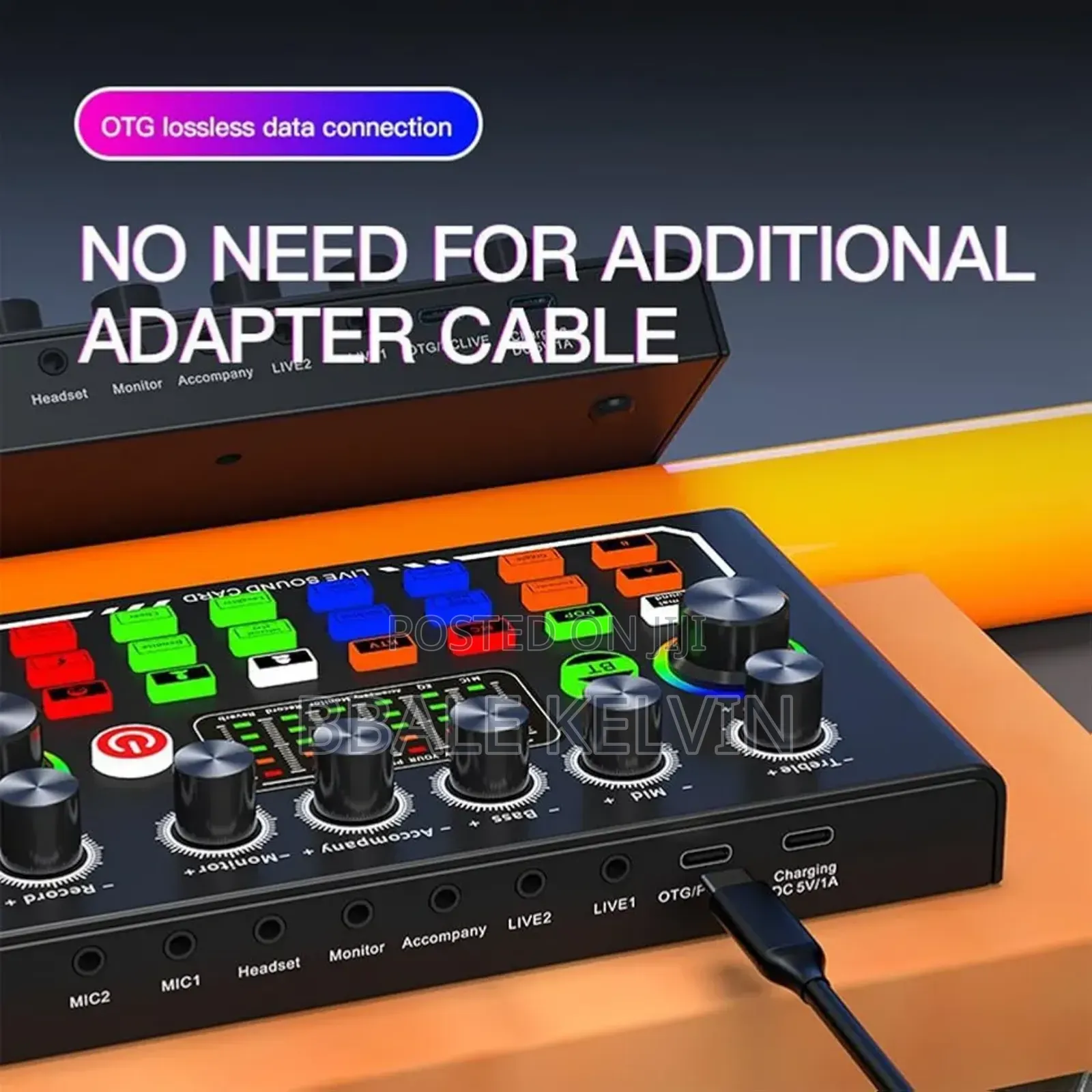F009 Live Sound Card, Wireless Bluetooth Audio Podcast Mixer