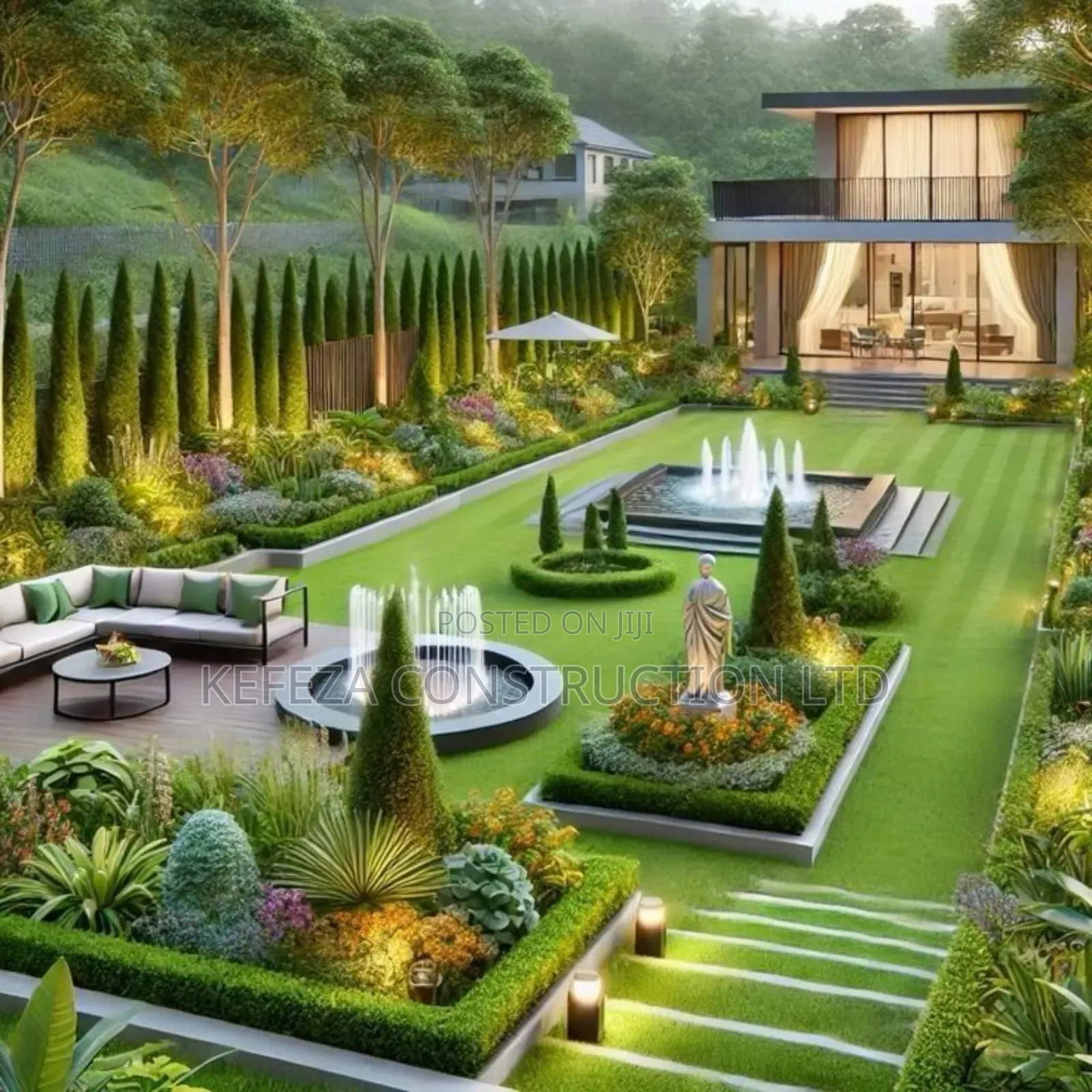 Artistic Impression of the Houses and Compound