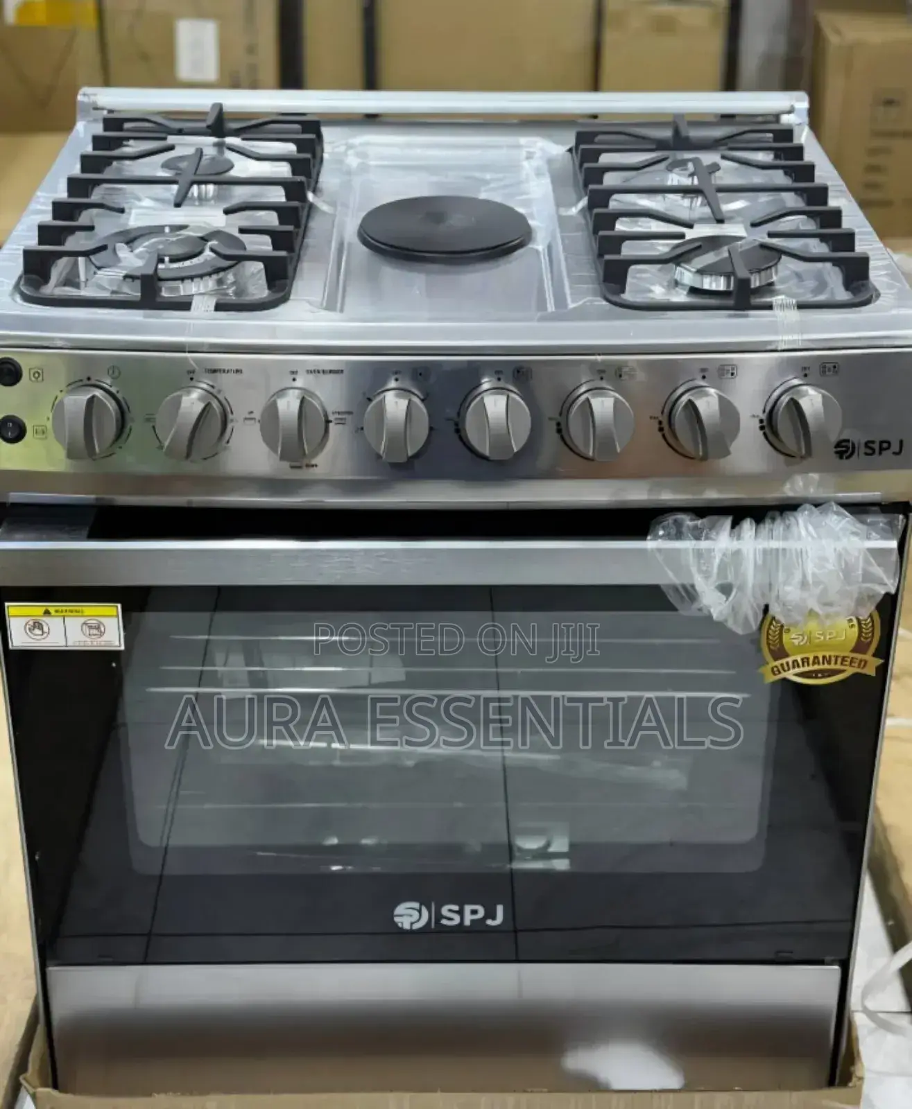 SPJ 80x60cm Premium Cooker With 4 Gas Burners and 1 Electric Plate