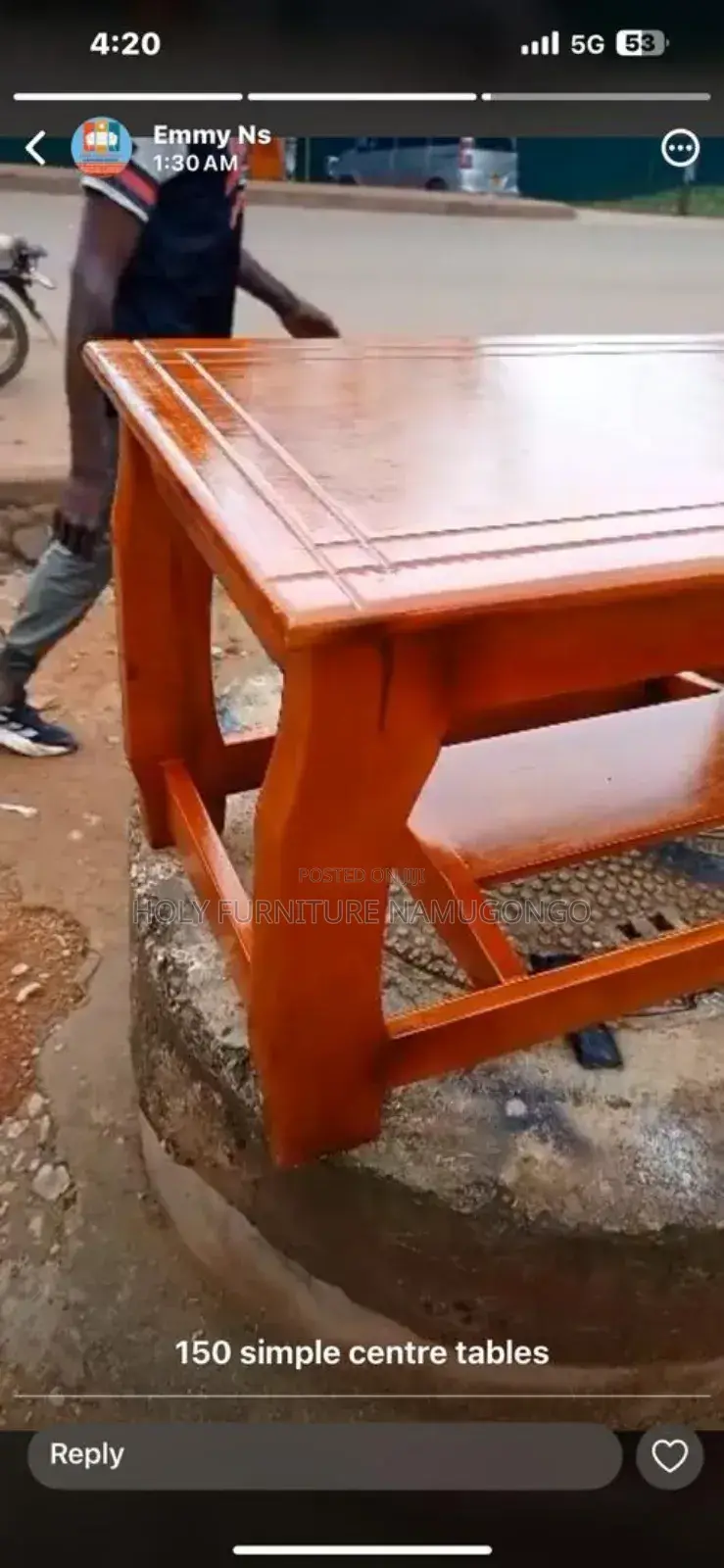 Center Table Made Out of Hard Wood