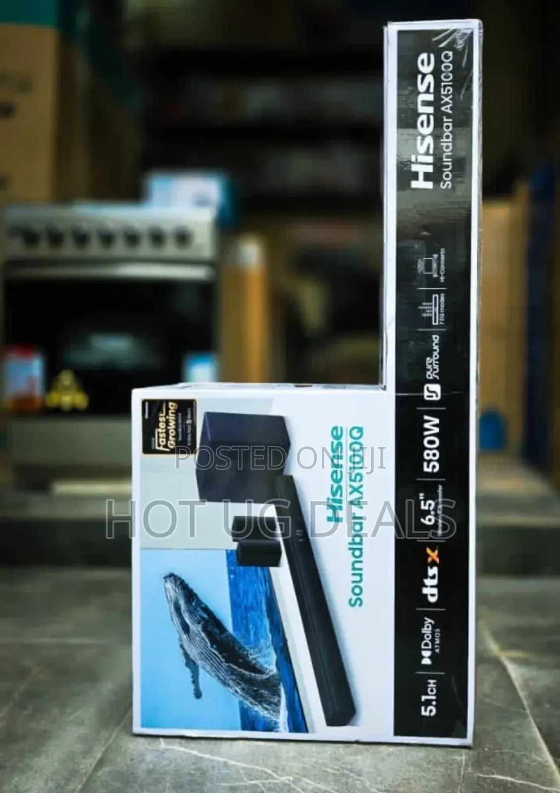 Hisense 5.1 Ch 580w Soundbar / Sound Bar With Dolby Atmos Ax5100q