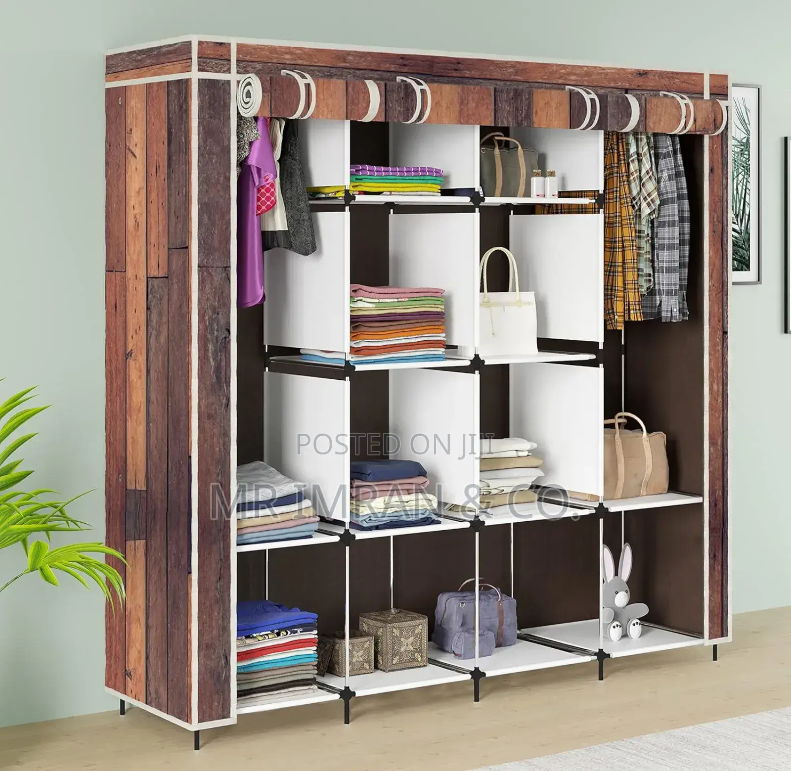 4 Columns Closet Organizer Portable Wardrobe