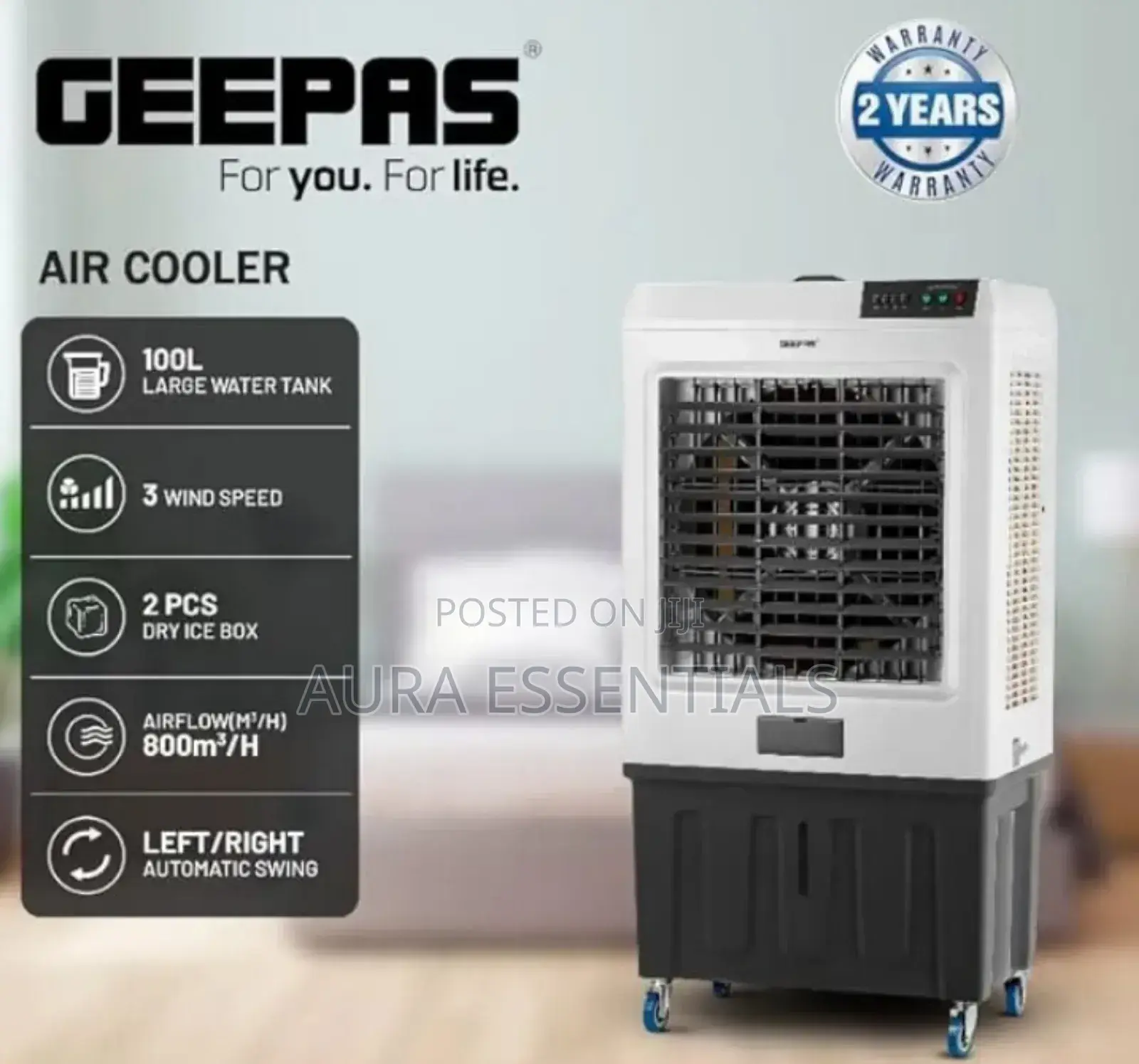Geepas 100 L Air Cooler (Model Gac16019)