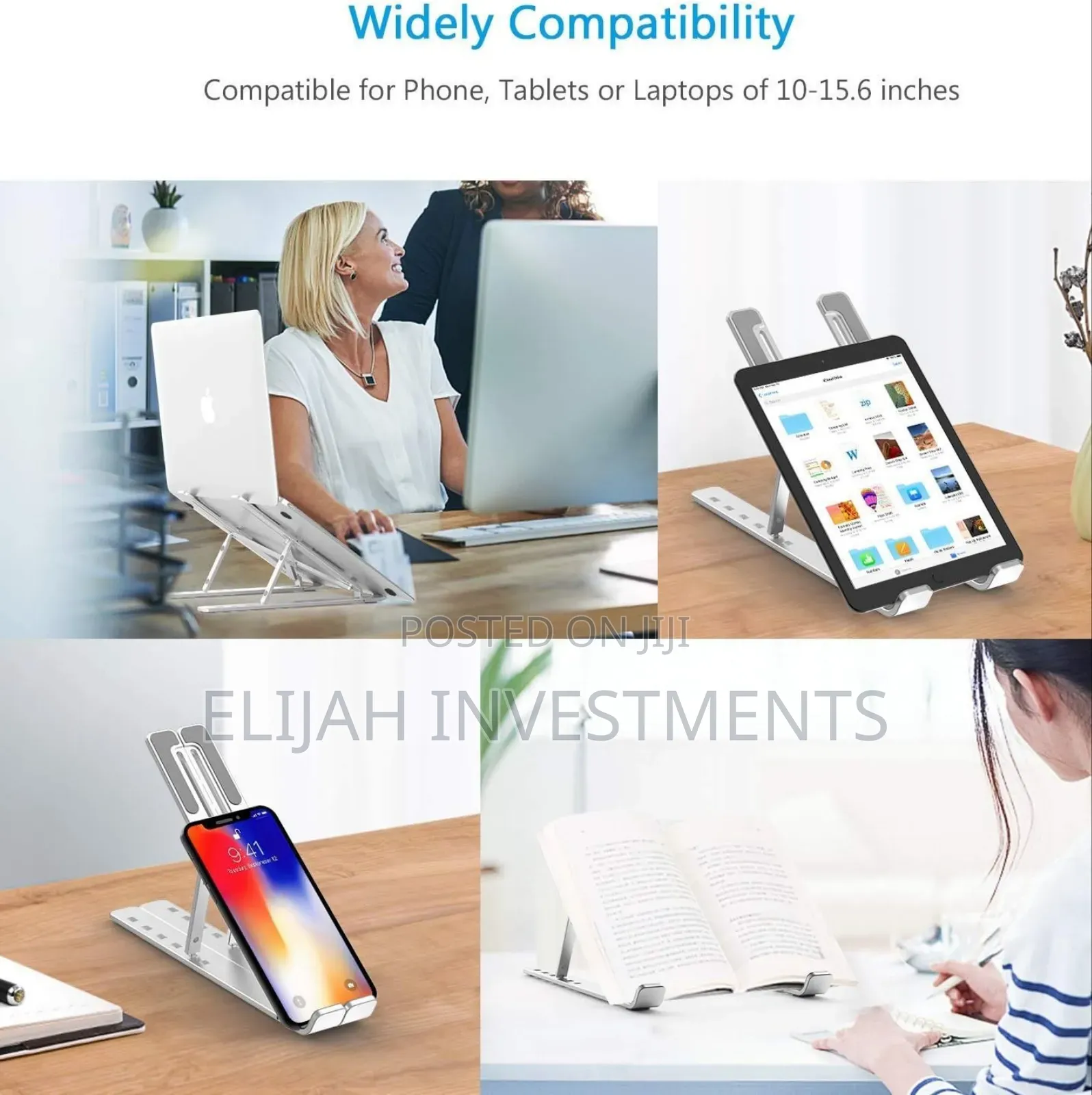 Portable, Adjustable, and Foldable Aluminum Laptop Stand.