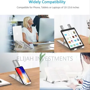 Portable, Adjustable, and Foldable Aluminum Laptop Stand.