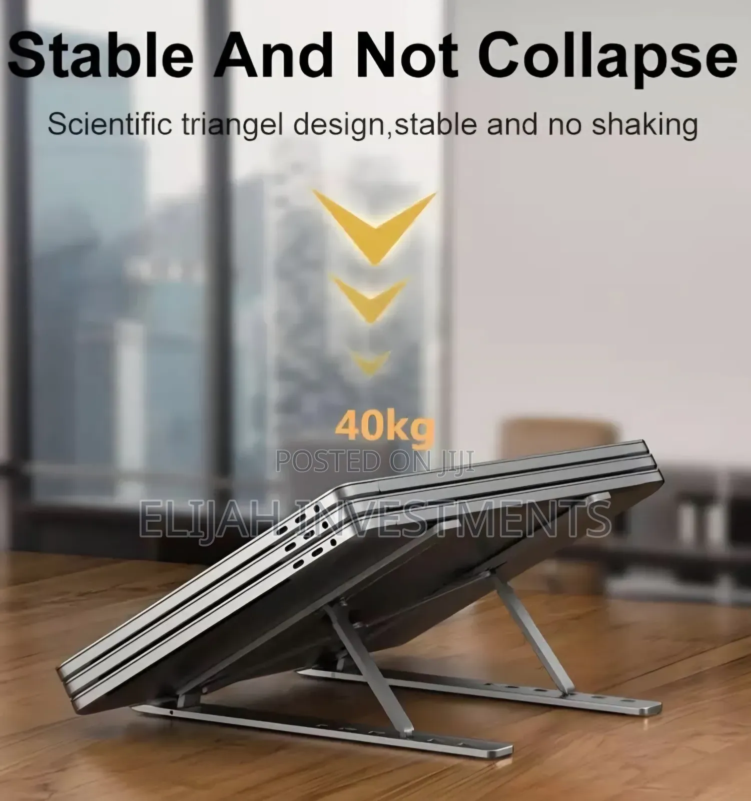 Portable, Adjustable, and Foldable Aluminum Laptop Stand.