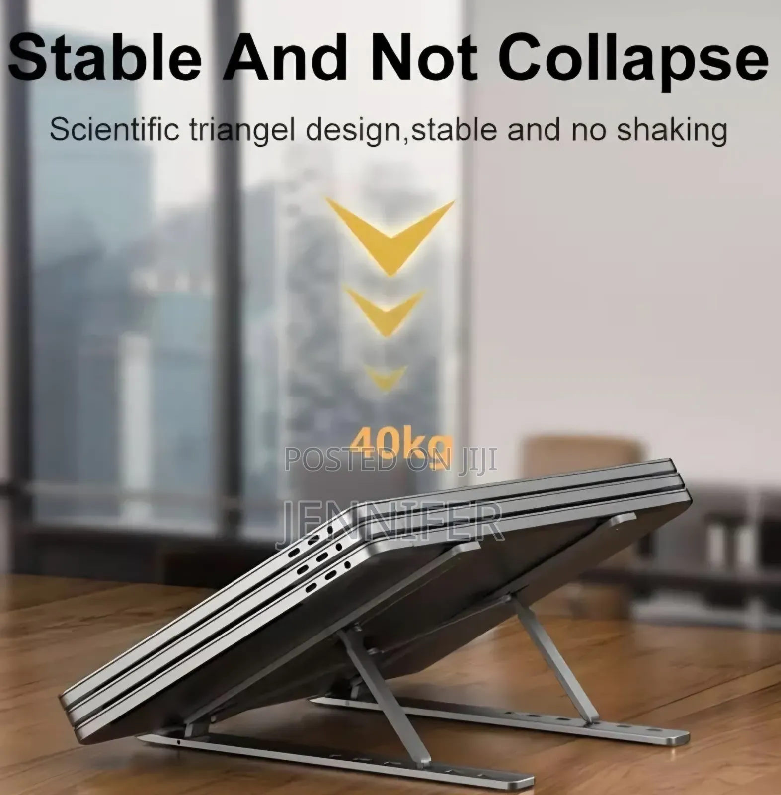 Portable, Adjustable, and Foldable Aluminum Laptop Stand.