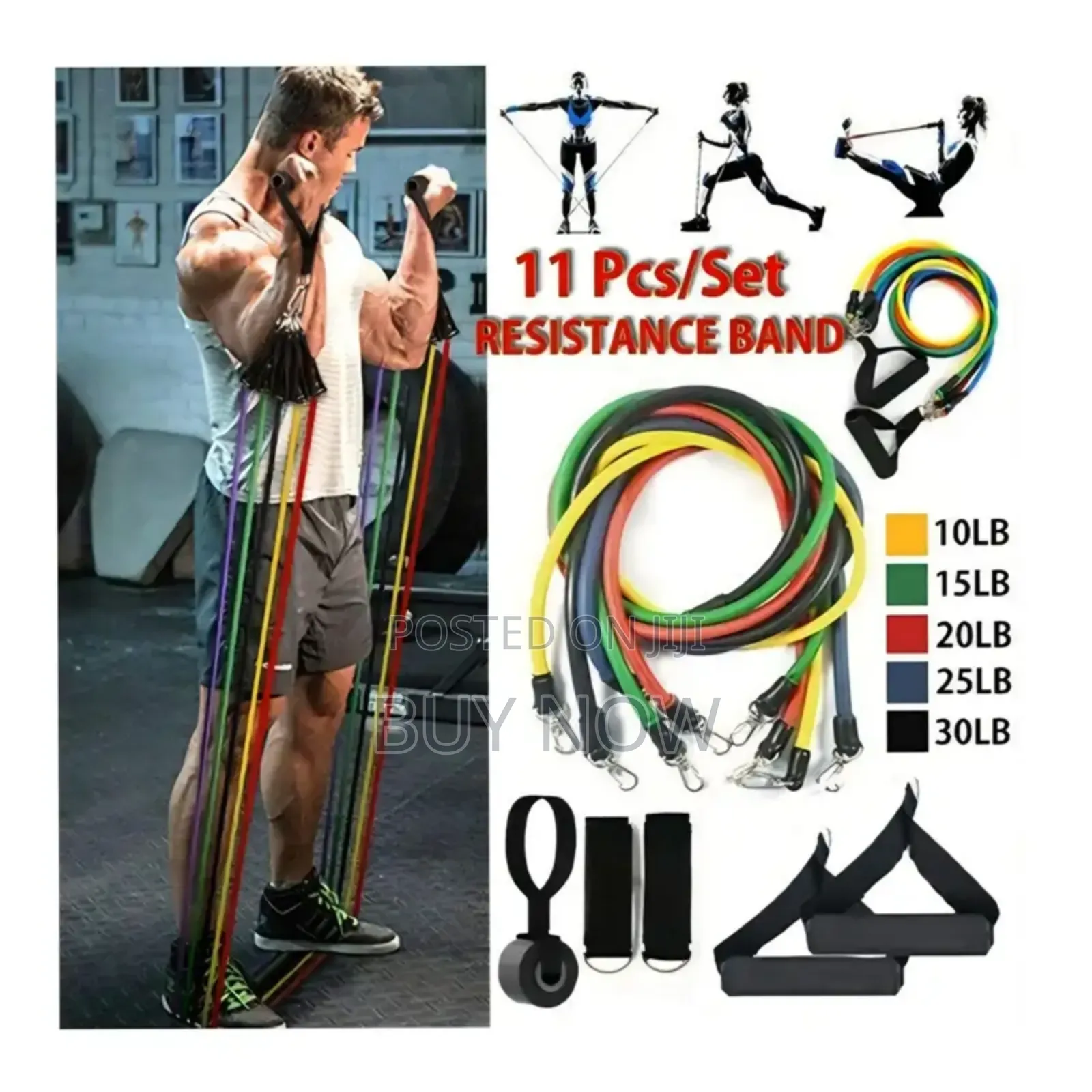 11pcs Resistance Band Set