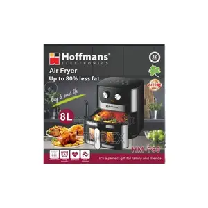 Hoffmans 8l / 8 Litres Digital Electric Airfryer / Air Fryer -Black