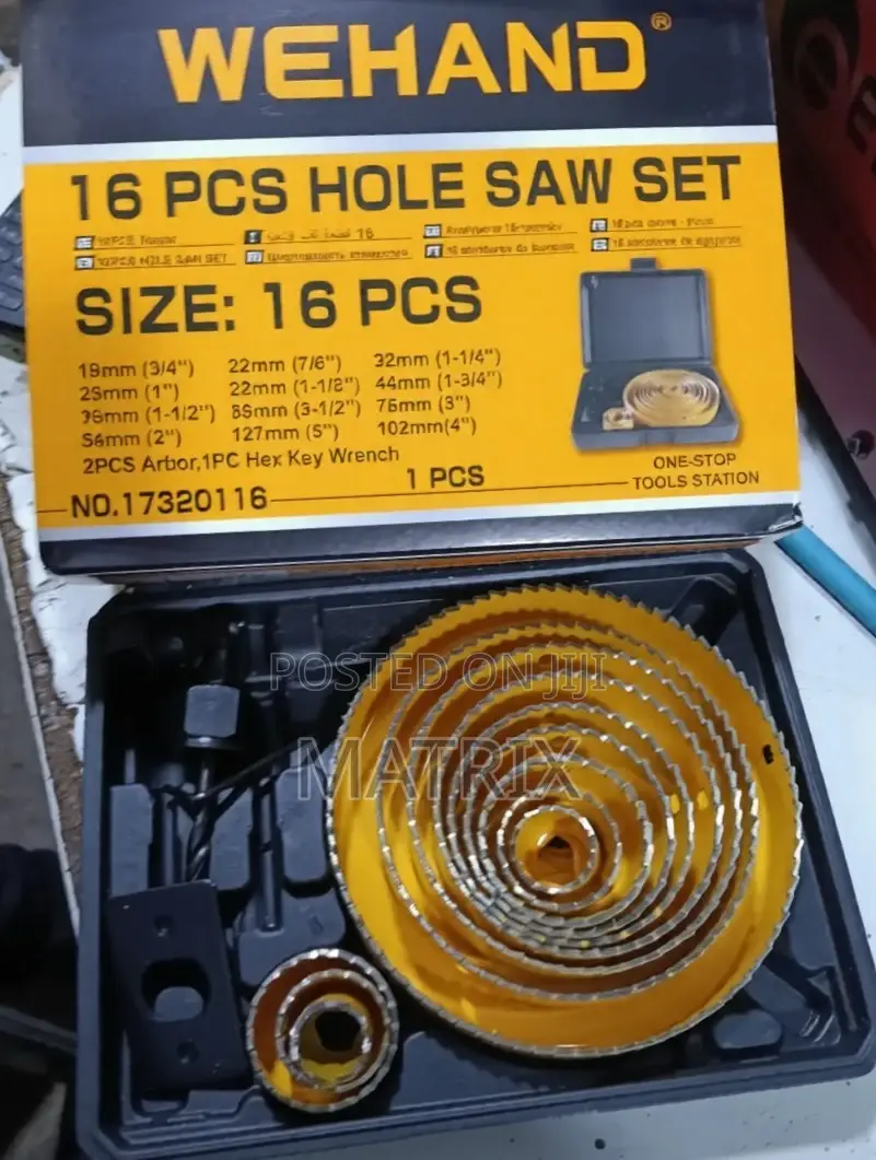 16pcs Big Wood Hole Saw Set