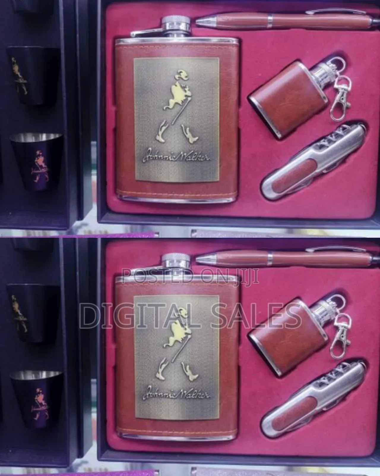 Premium Hip Flask and Accessory Gift Set