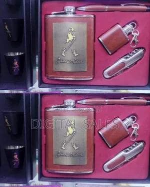 Premium Hip Flask and Accessory Gift Set