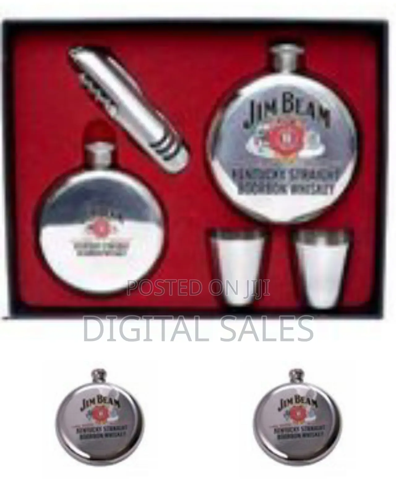 Premium Stainless Steel Bourbon Flask and Accessories Gift Set