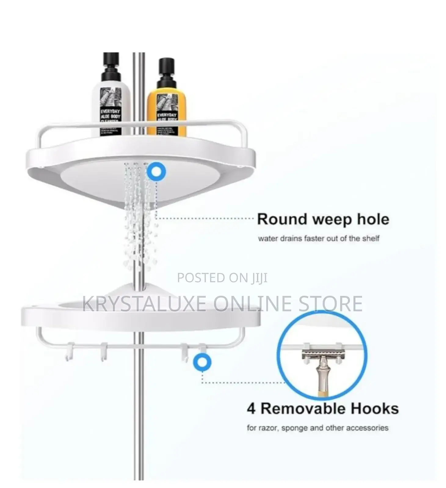 Corner Shower Caddy,Tension Pole