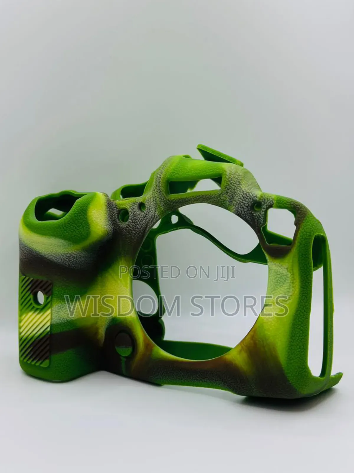 Silicone Protective Camera Body Case/Cover With A Camouflage Pattern.